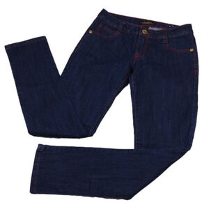 𝅺South Pole Jean Co. Blue Dark Wash Five Pocket Mid Rise Straight Leg Jeans